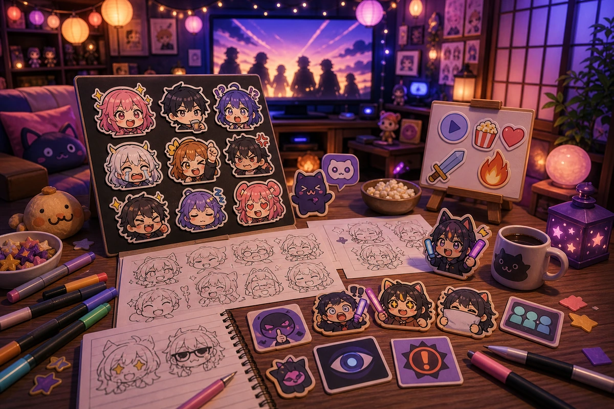 Anime Discord Server Emoji Pack Ideas illustration