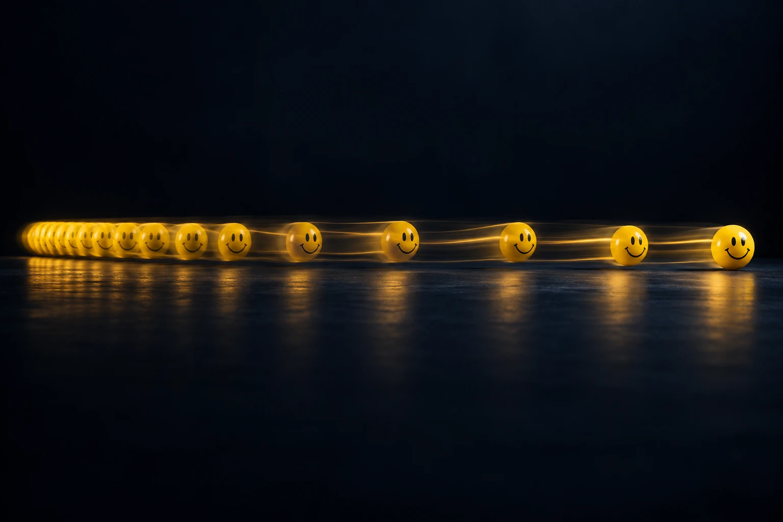 Long-exposure light trails showing movement and pauses