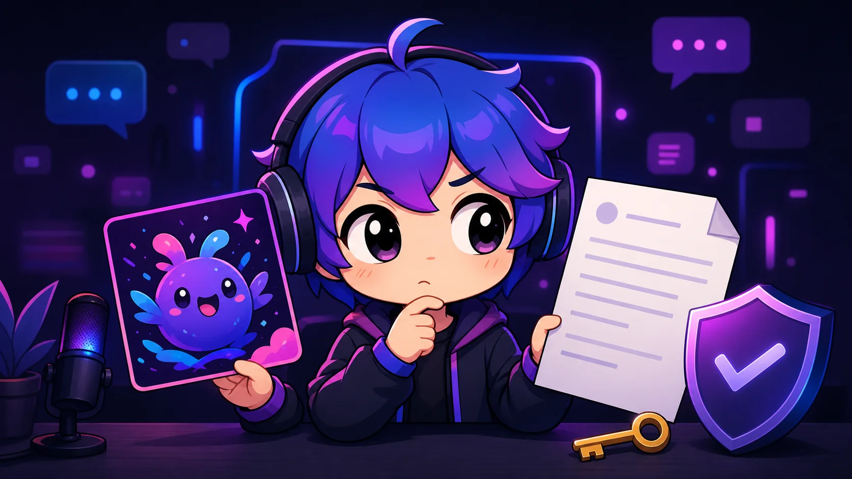 Original streamer emote beside a clear visual licensing checklist