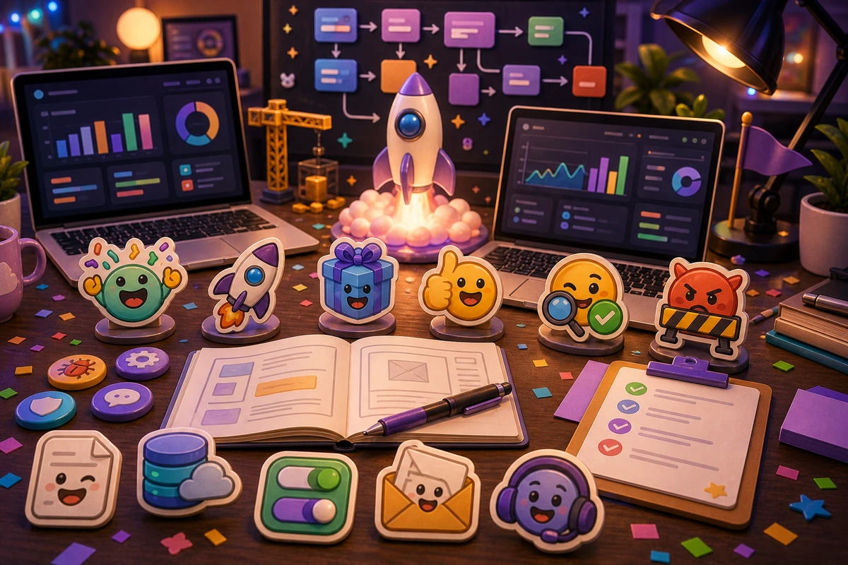 SaaS Launch Slack Emoji Pack illustration